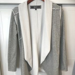 Grey cardigan sweater